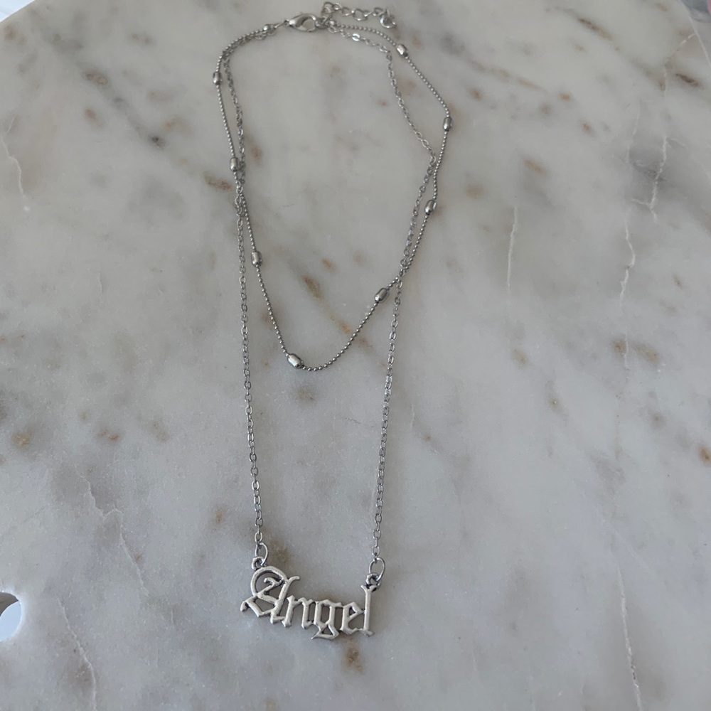 n e w | silver angel layered necklace👼🏻 - Picture 2 of 4